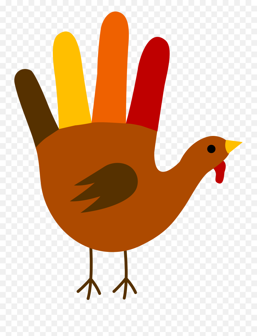 Hand Turkey Turkey Clip Art - Thanksgiving Hand Turkey Clipart Emoji,Happy Thanksgiving Clipart
