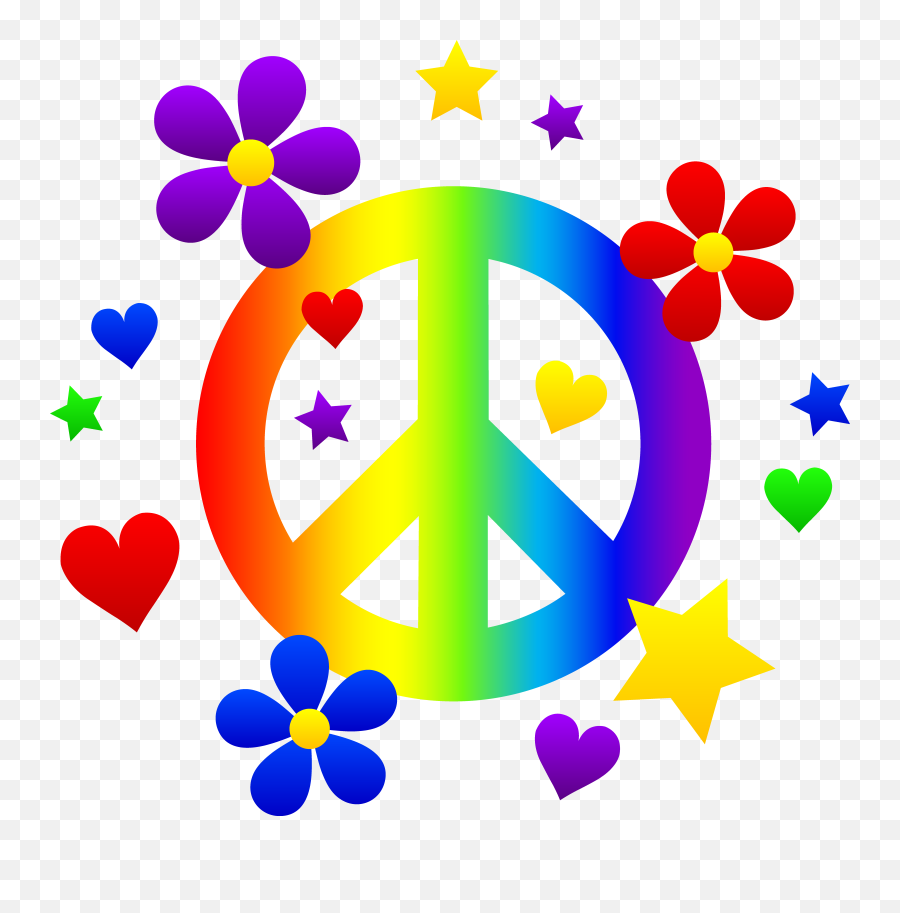 Peace Signs Peace Sign With Flowers Emoji,Peace Sign Clipart
