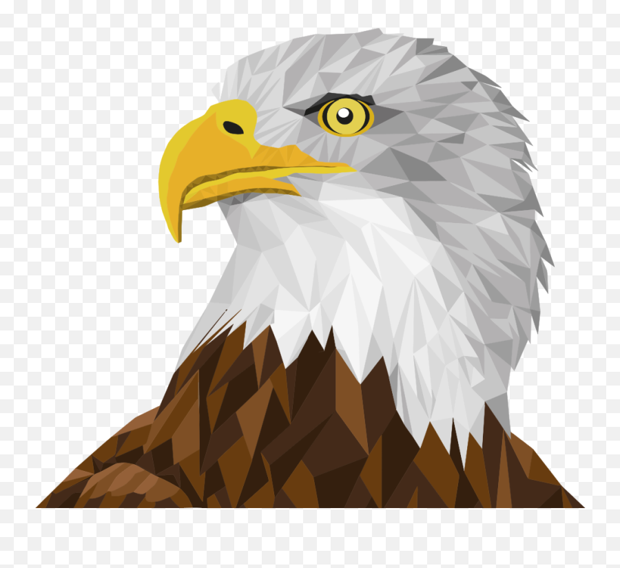 Library Of Banner Library Stock Bald - Bald Eagle Low Poly Emoji,Bald Eagle Clipart
