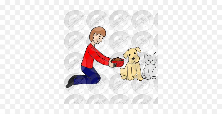 Feed Pets Picture For Classroom - Kneeling Emoji,Pets Clipart