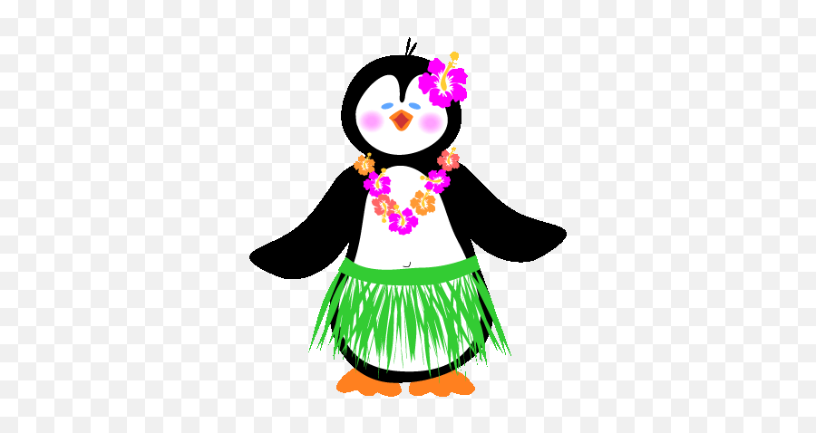 Hawaii Clip Art - Luau Penguin Clipart Emoji,Hawaii Clipart