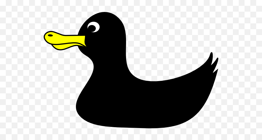 Black Duck Clip Art At Clker - Black Duck Clipart Emoji,Duck Clipart Black And White