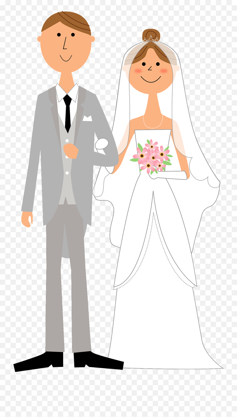 Wedding - Bridal Veil Emoji,Bride And Groom Clipart