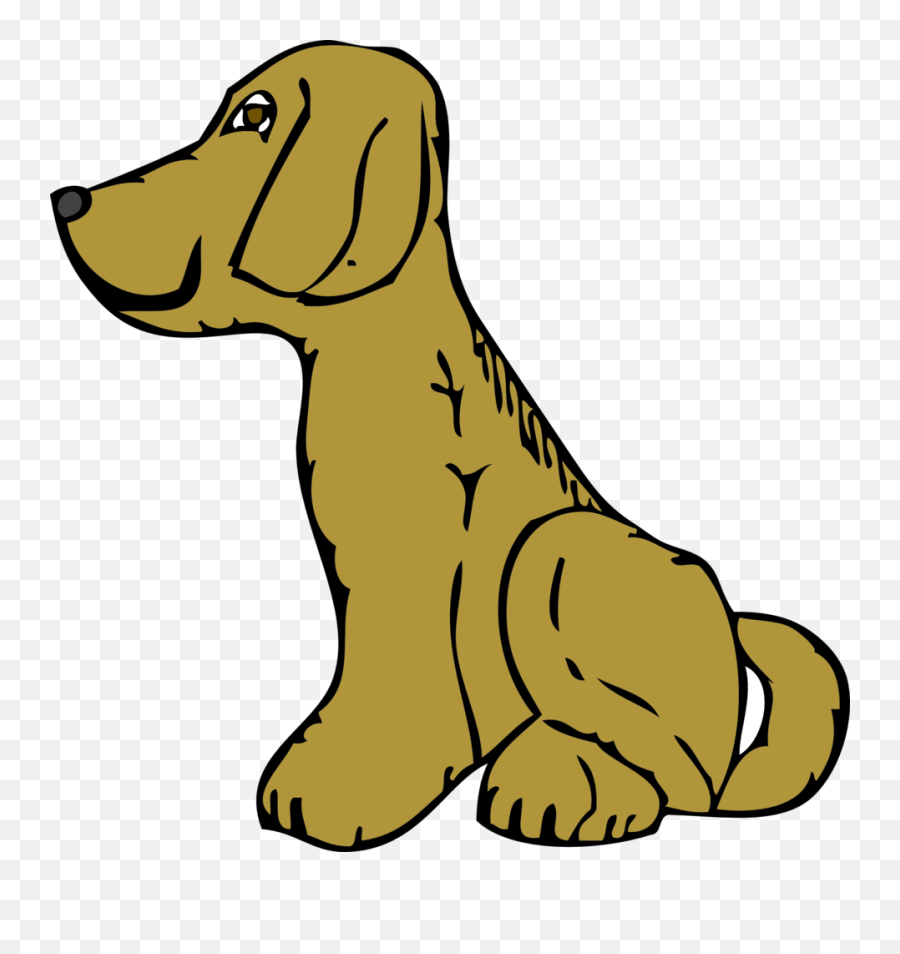 Brown Sitting Dog Clipart Free Image - Dog Side View Clipart Emoji,Dog Clipart