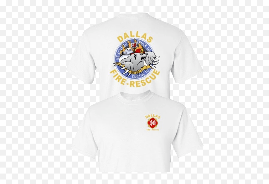 Dallas Fire Station 10 Polar Bear Logo T - Shirt By Gifted Short Sleeve Emoji,Polar Bear Logo