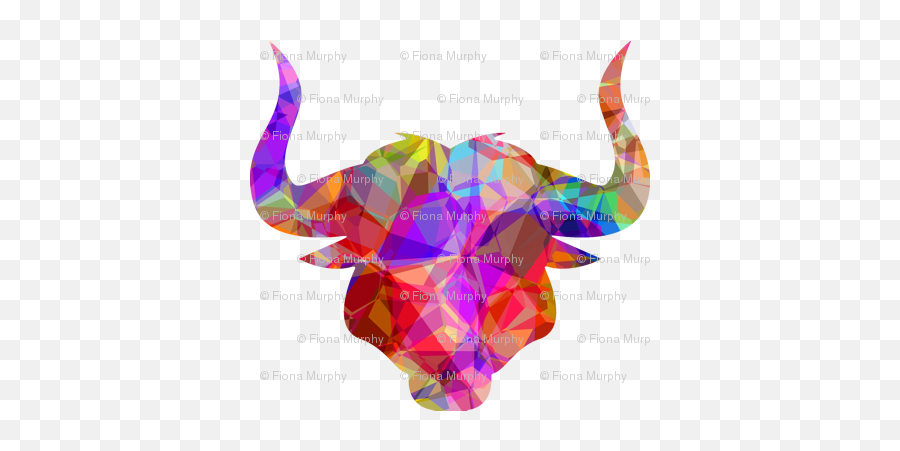 Download Bull Head Geometric Pattern - Geometric Bull Full Bovinae Emoji,Geometric Pattern Png