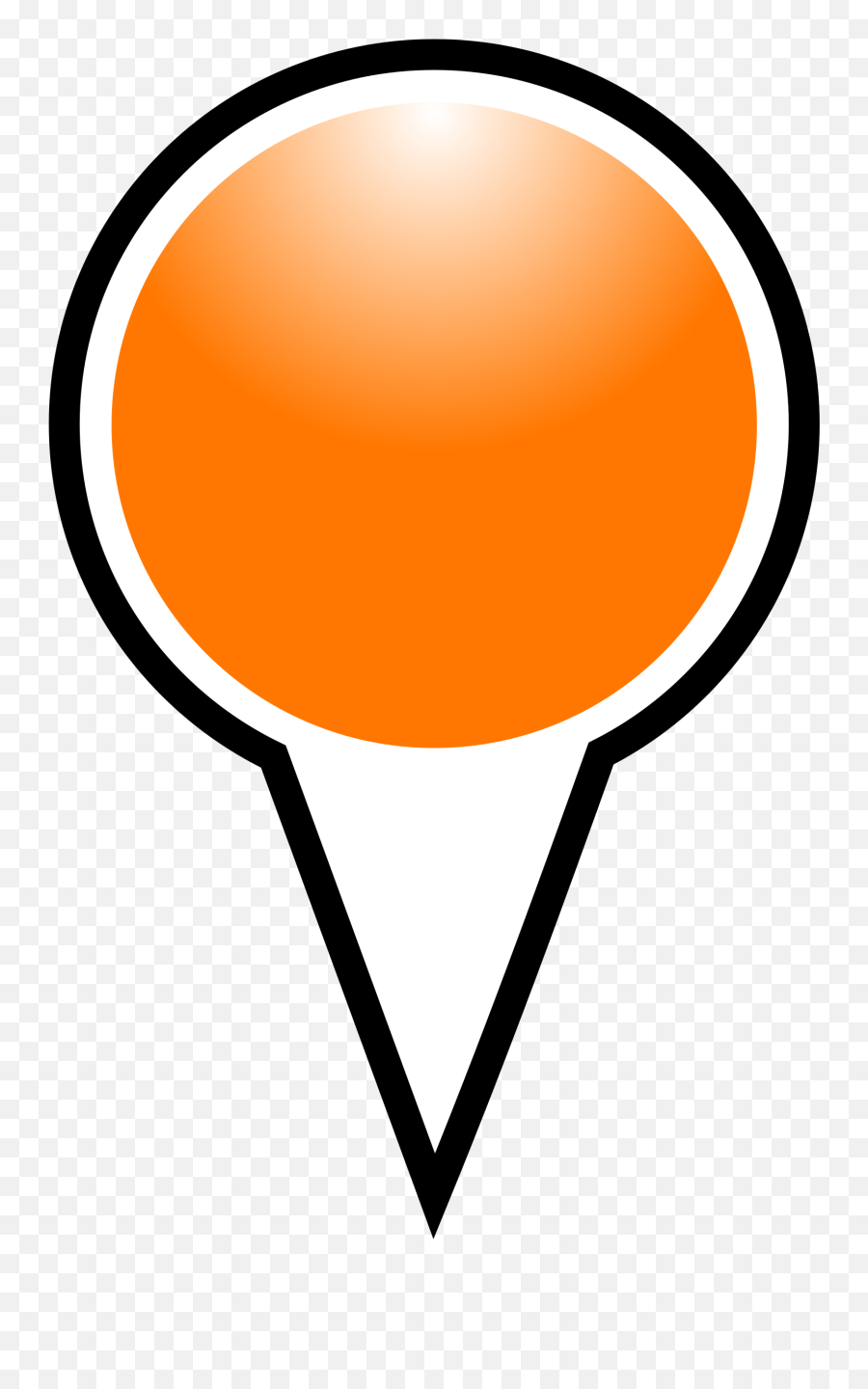 Pin Clipart Orange Pin Orange Transparent Free For Download - Orange Color Icon Maps Emoji,Rolling Pin Clipart