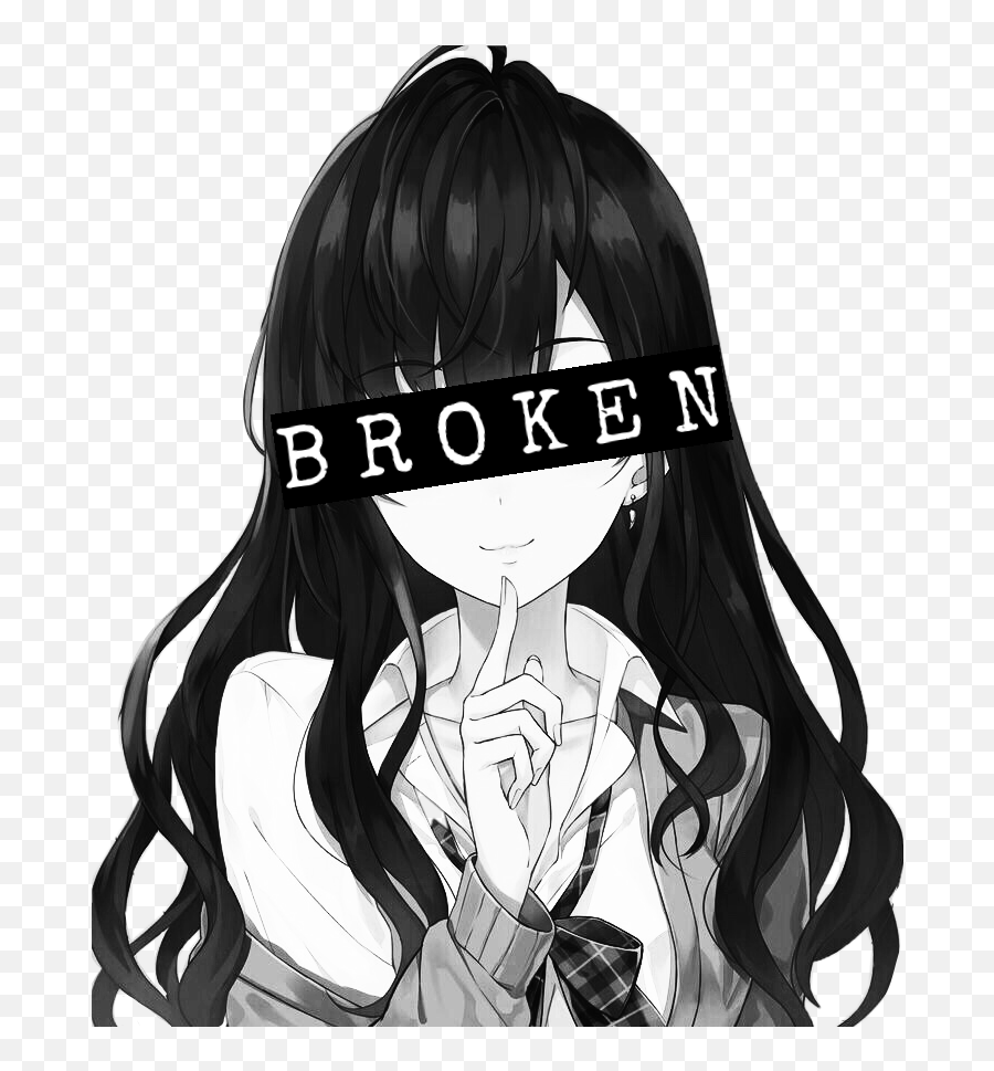 Cute Anime Girl Png All - Depressed Sad Anime Girl Emoji,Anime Girl Png