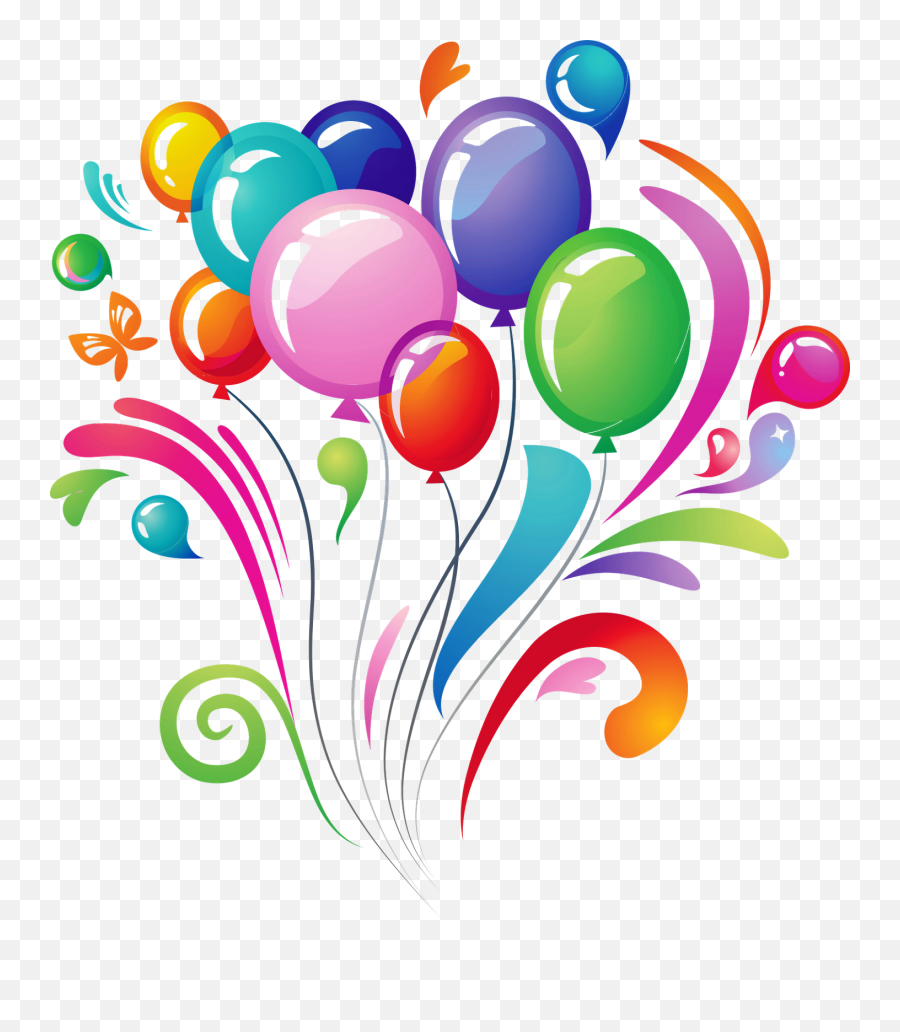 Birthday Clipart - Birthday Balloons Png Emoji,Birthday Clipart