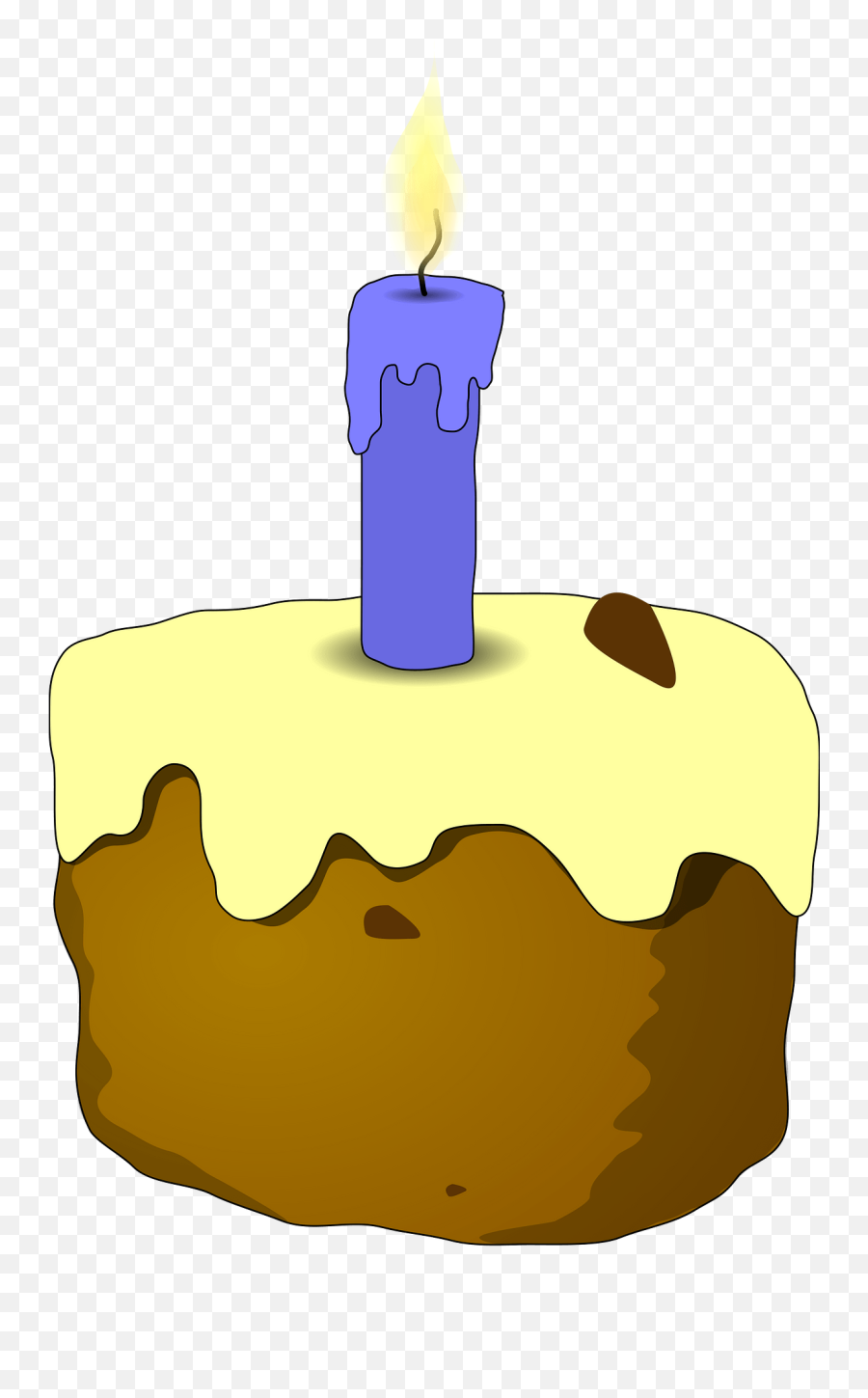 Cake And Candle Clipart Free Download Transparent Png - Cartoon Birthday Cake 1 Emoji,Candle Clipart