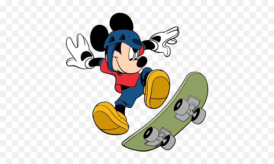 Mickey Mouse Clip Art 5 Disney Clip Art Galore - Mickey Mouse Skateboarding Emoji,Snowboard Clipart