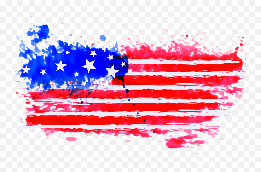 Us Flag Splash Png Image Free Download - American Flag Watercolor Vector Emoji,Us Flag Png