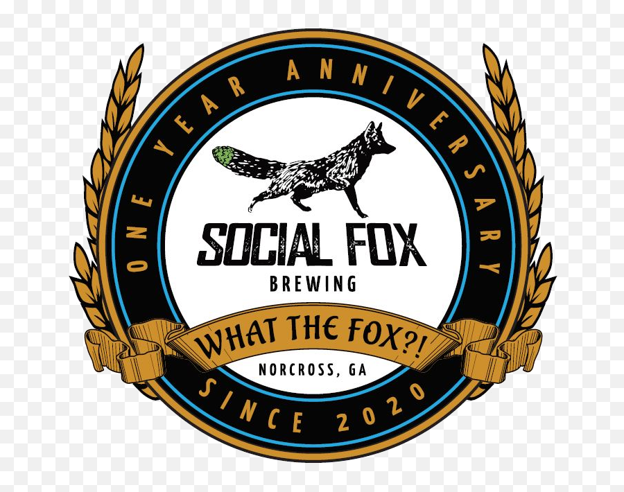 1 Year Anniversary Pre Party - Social Fox Brewing Norcross Emoji,20 Year Anniversary Logo