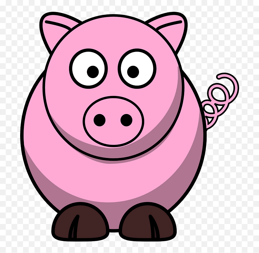 Pink Cartoon Pig Clipart - Pig Clip Art Emoji,Pig Clipart