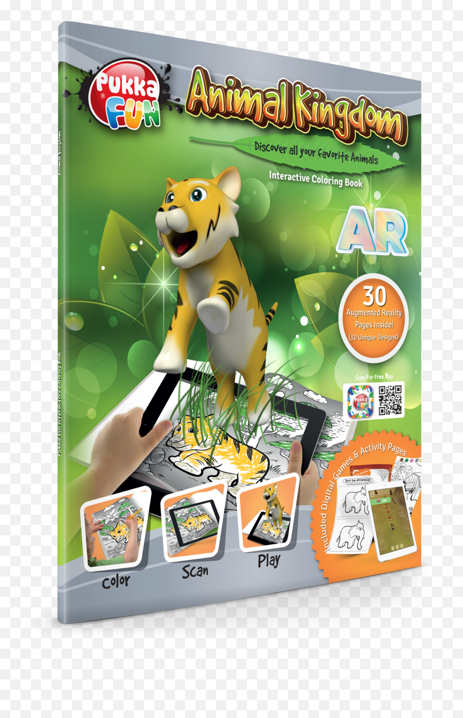 Pukka Fun Interactive Colouring Book Animal Kingdom - Pukka Emoji,Baby Animals Png