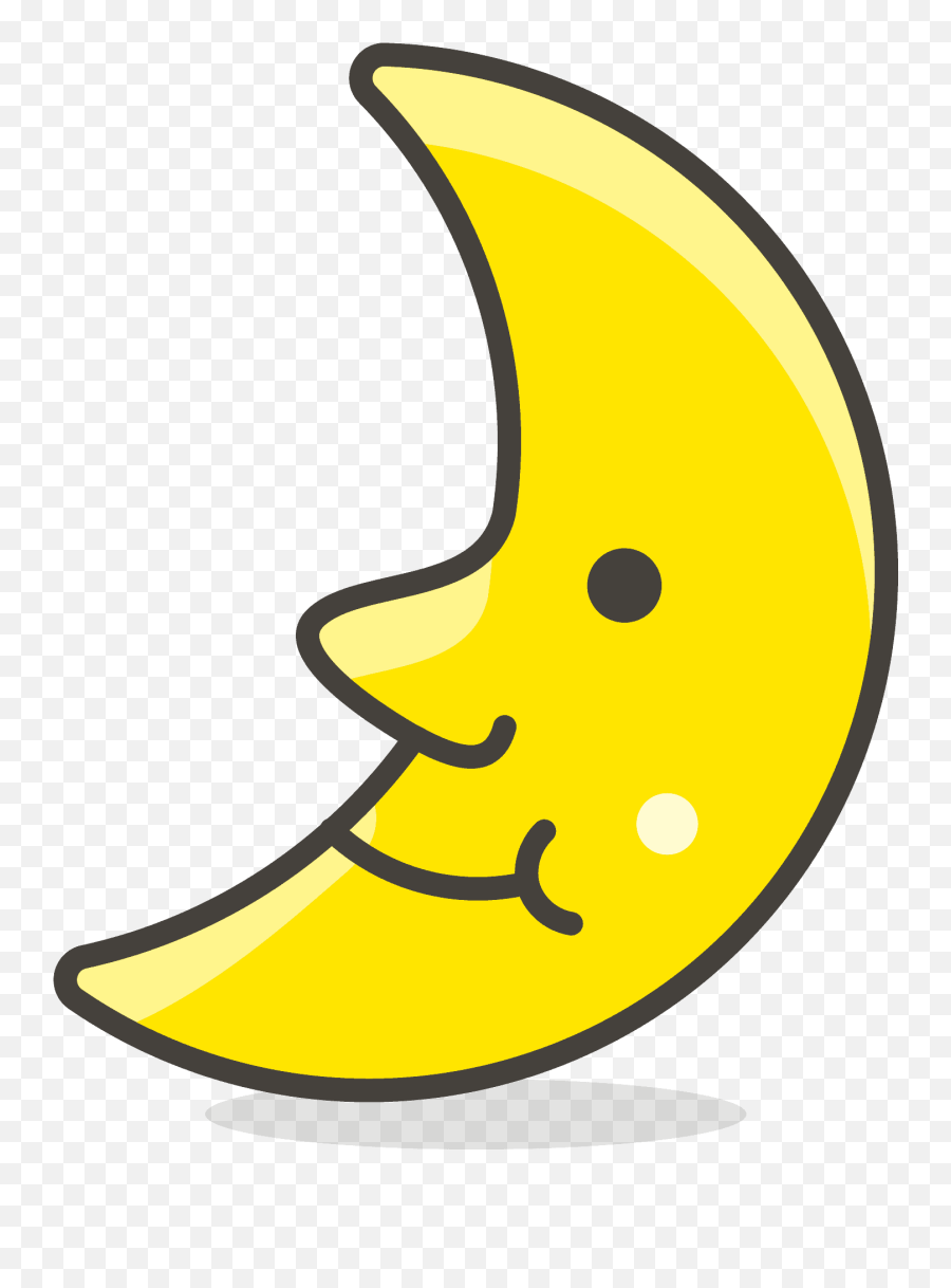 First Quarter Moon Face Emoji Clipart Free Download - Symbol Mond,Quarter Clipart