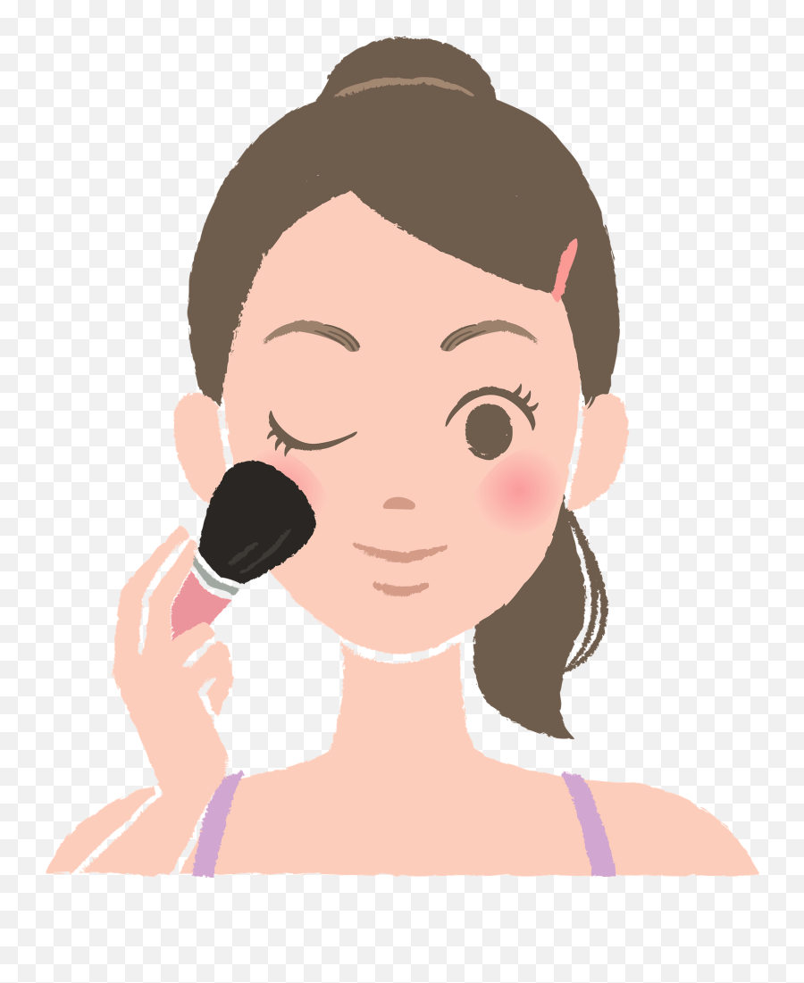 Woman Is Putting On Make Up Clipart Free Download - For Women Emoji,Make Image Transparent