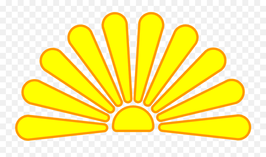 Rising Sun Clip Art Drawing - Transparent Background Half Sun Sun Clipart Emoji,Sun Transparent