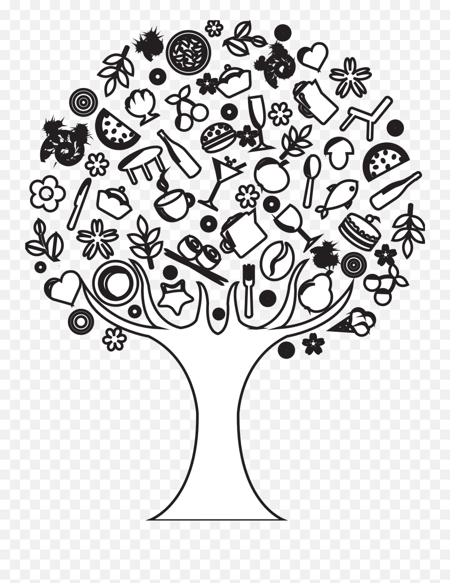 Tree Drawings Black And White Free Download Clip Art - Abstract Simple Black And White Drawings Emoji,Tree Clipart Black And White