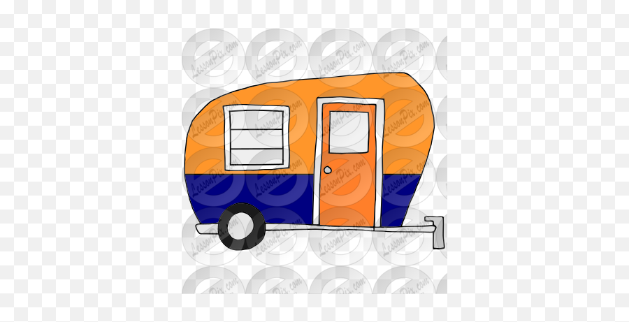 Camper Picture For Classroom Therapy Use - Great Camper Emoji,Motorhome Clipart