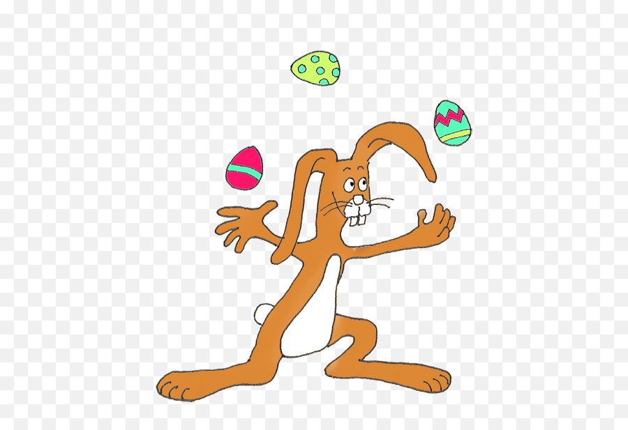 Funny Easter Bunny Clipart Emoji,Juggling Clipart