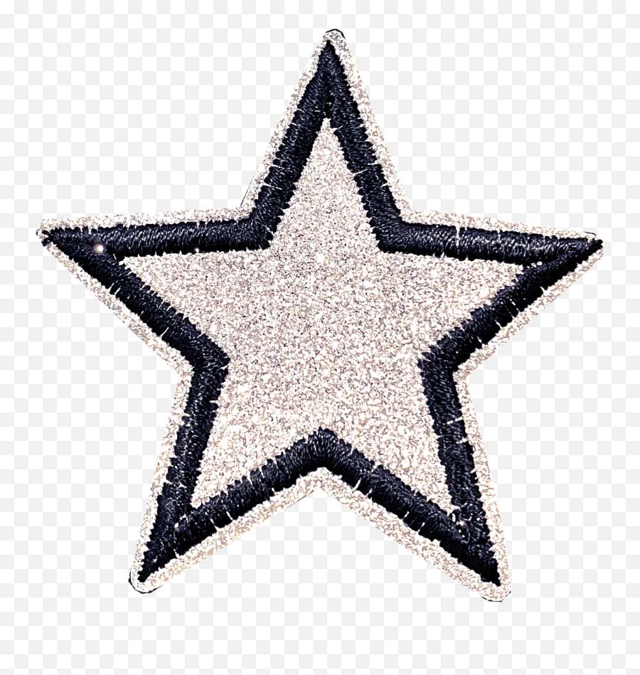 Silver Glitter Star Patch Emoji,Glitter Star Png