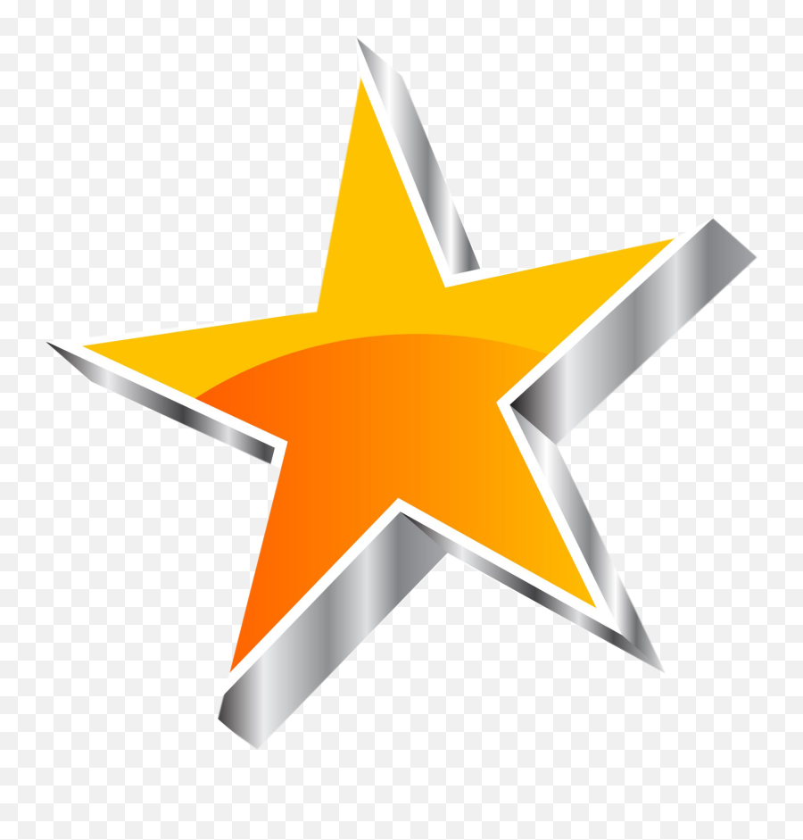 Transparent Star Png Image - 3d Star Vector Png Clipart Emoji,3d Star Png