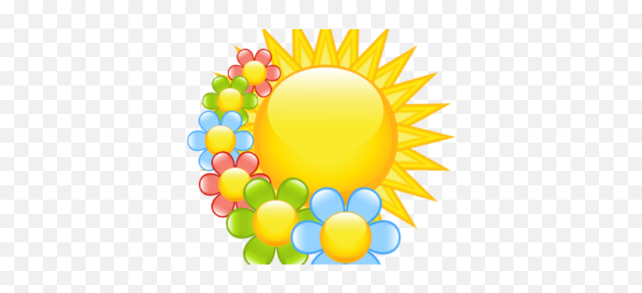 Sun And Flower Cartoon Clipart Vector - Free Clipart Library Emoji,Sun Vector Png