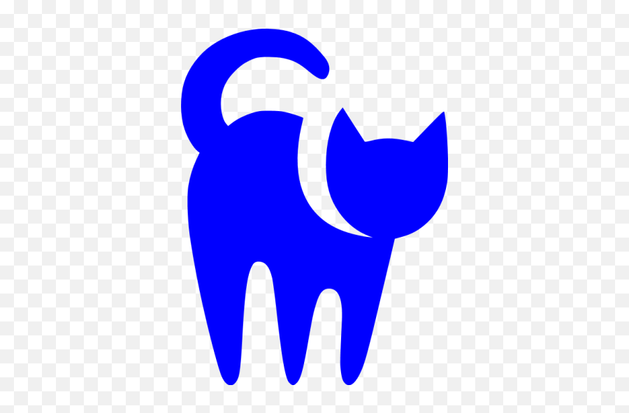 Blue Cat Icon - Free Blue Animal Icons Emoji,Cat Icon Png
