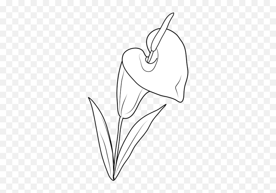 White Lily Flower Clipart Image - Vertical Emoji,Easter Lily Clipart
