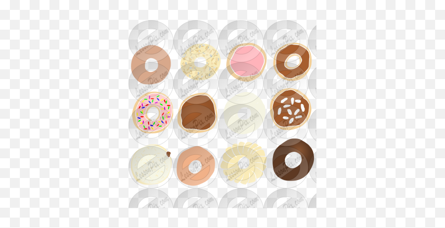 Donuts Stencil For Classroom Therapy - Dessert Emoji,Donuts Clipart