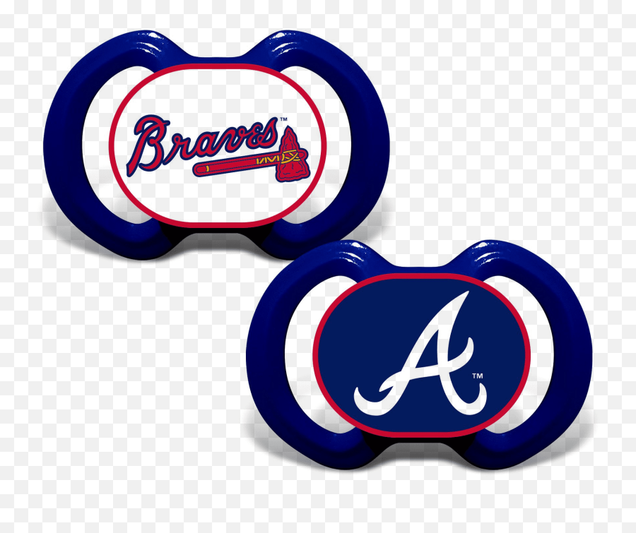 Atlanta Braves 2 Pack Pacifiers - Atlanta Braves Emoji,Atlanta Braves Logo