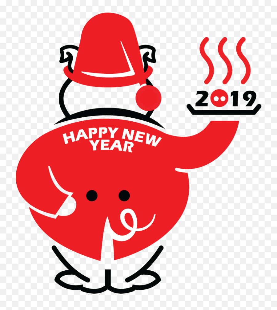 Happy New Year 2019 Pig By Kigeorgich On Dribbble - Language Emoji,Happy New Year 2019 Png