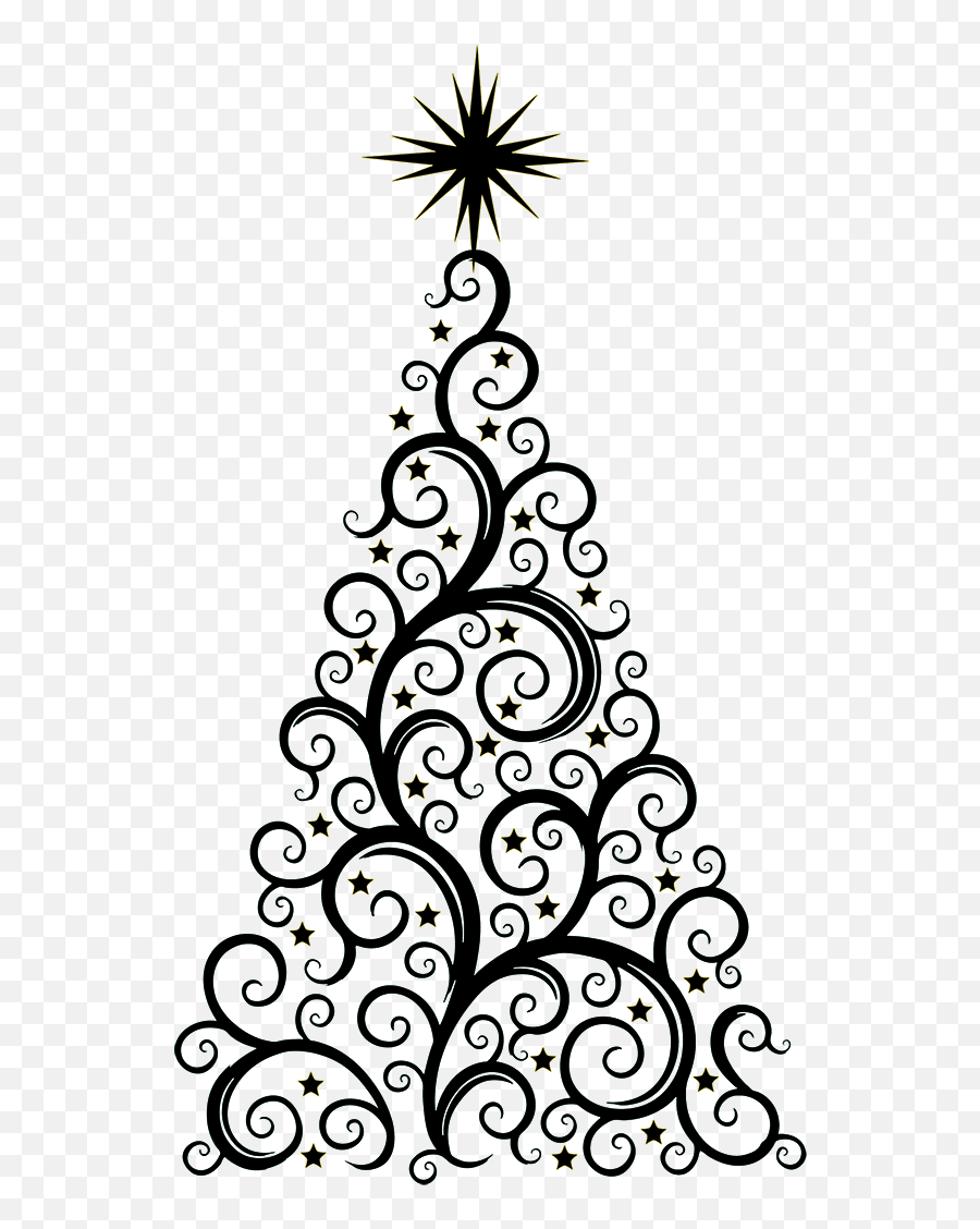Christmas Silhouettes - Christmas Tree Clipart Emoji,Christmas Tree Outline Clipart