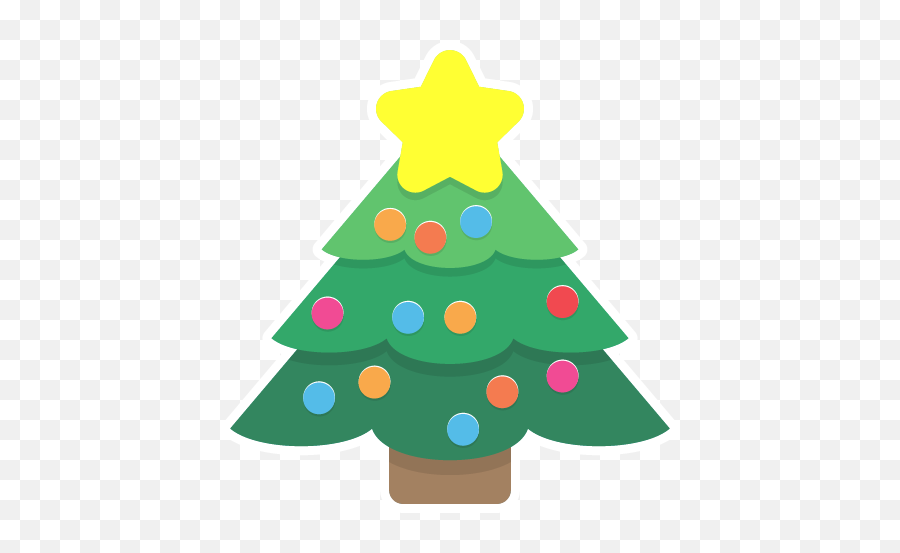 Cartoon Xmas Clipart - Cute Christmas Tree Cartoon Png Emoji,Xmas Clipart