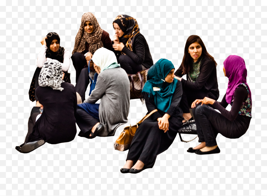 Group Of Women Png Transparent - Arab People Sitting Png Emoji,Group Of People Png