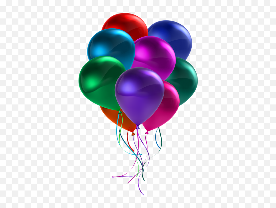 Pczek Kolorowych Dymków Transparentu Clip Art Birthday - Png Balloon Pink Clipart Emoji,Happy Birthday Balloons Clipart