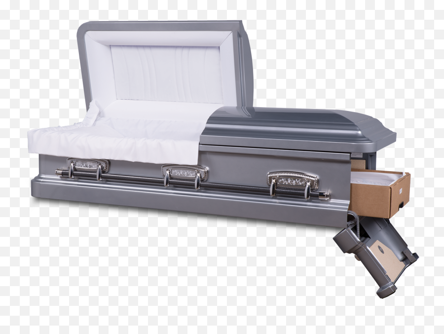 Cadence Round End Metal Ceremonial Rental Casket One Emoji,Coffin Transparent