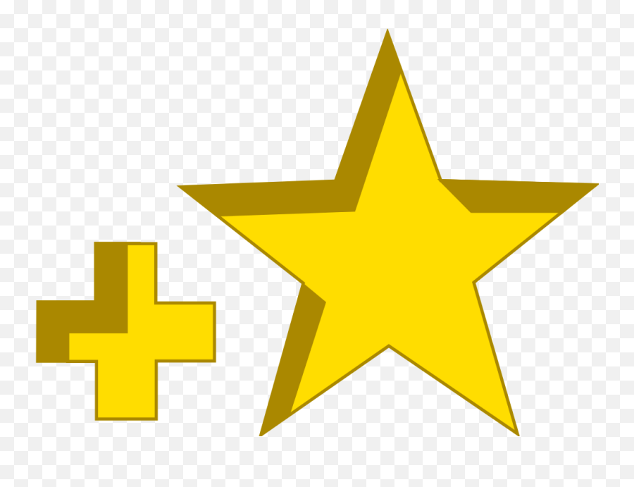 Yellow Star Plus Unboxed - Clip Art Png Download Full Emoji,Yellow Star Clipart