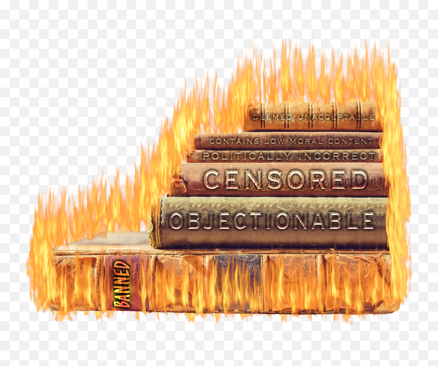 Censorship Banned Forbidden - Book Burning Picture Transparent Emoji,Censored Png