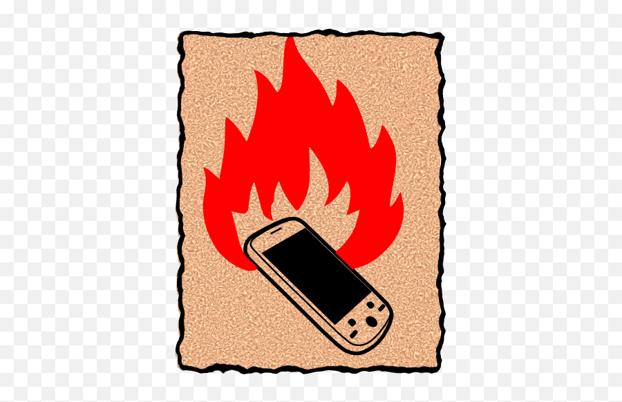Smart Phone On Fire Clip Art At Clkercom - Vector Clip Art Phone On Fire Clipart Emoji,Smart Clipart