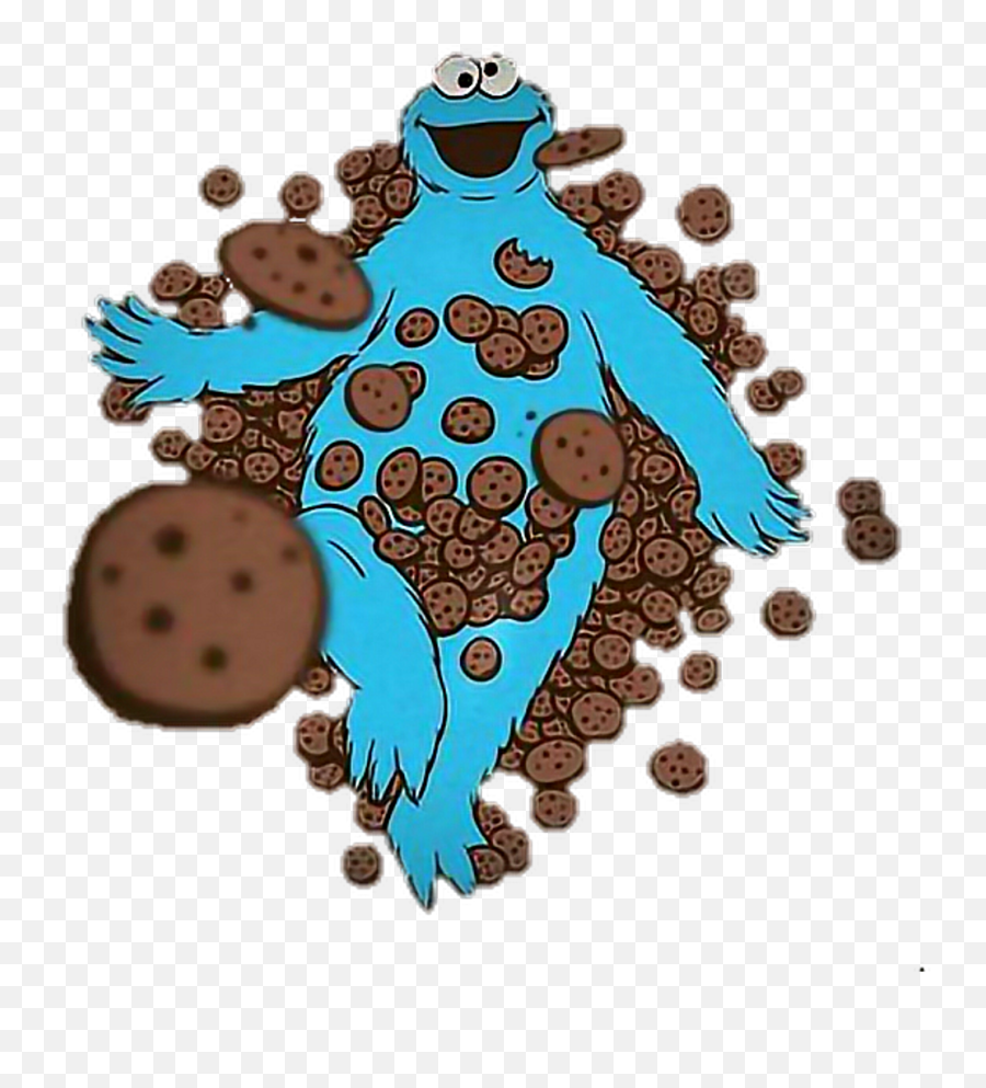 Cookiemonster Cookie Monster Raining Rainingfood Fallin - Anime Cookie Monster Emoji,Cookie Monster Transparent