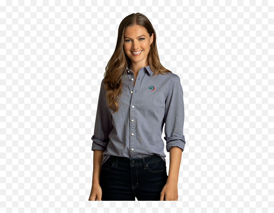 Chambray Dress Shirt - Long Sleeve Emoji,Tommy Hilfiger Logo