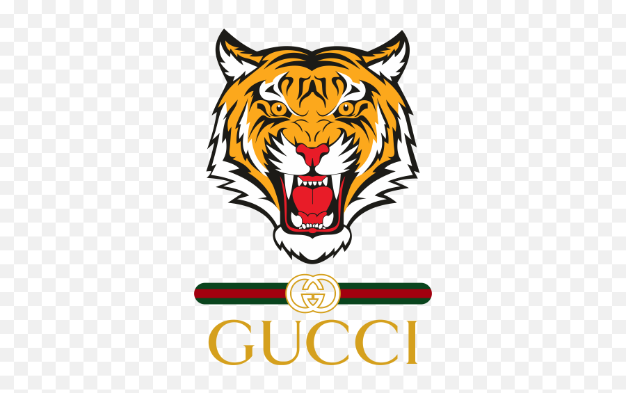 Gucci Tiger Logo Svg Gucci Brand Logo Svg Fashion - Tiger Head Emoji,Tiger Face Clipart