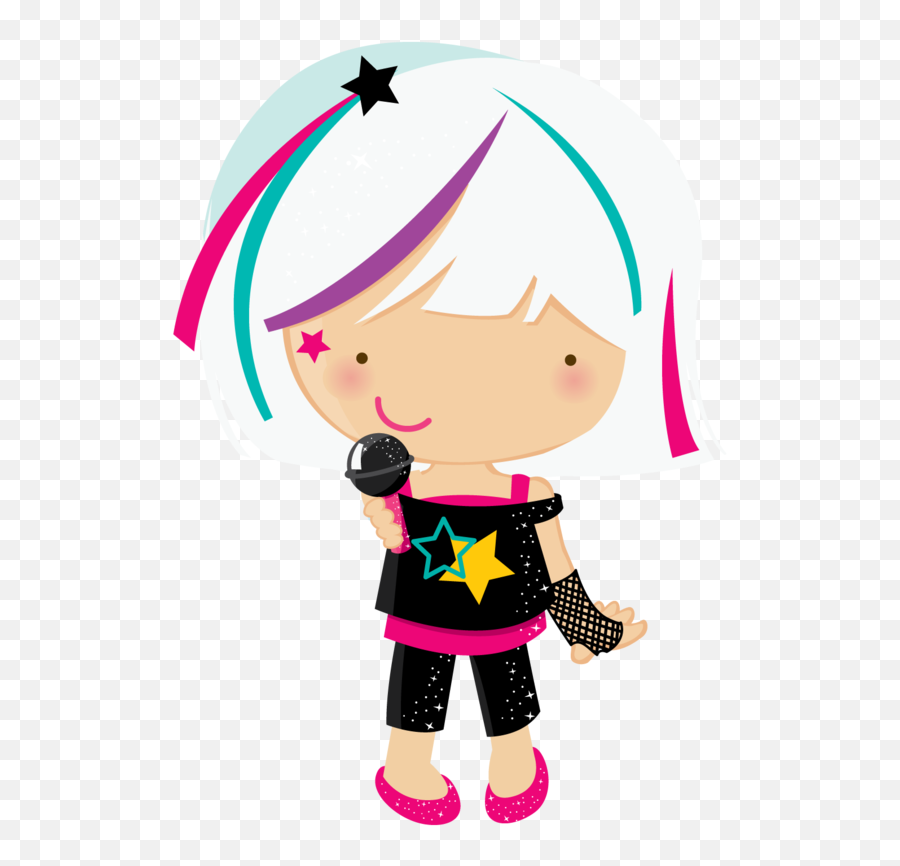 17 Girlsgalarockstar Ideas Rockstar Clip Art Rock Star - Dibujo Animado De Muñeca Cantando Emoji,Rock Stars Clipart