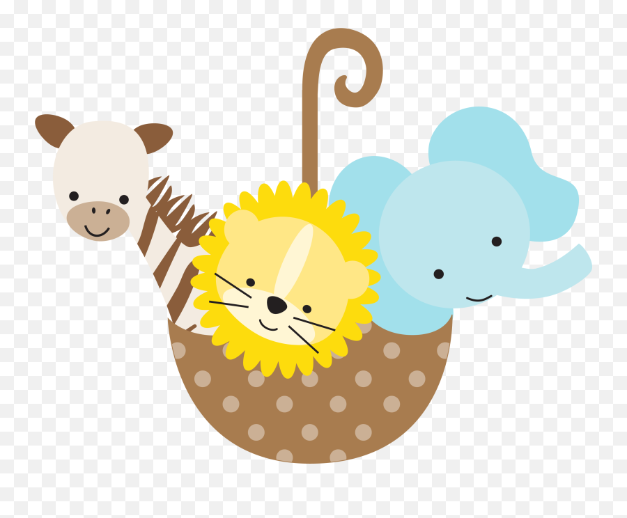 Baby Shower Safari Animals Clipart - Novocomtop Berçário Clipart Png Emoji,Safari Animals Clipart