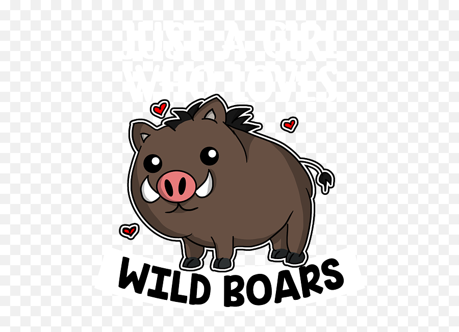 Just A Girl Who Loves Boars Cute Boar Costume Duvet Cover Emoji,Wild Boar Clipart