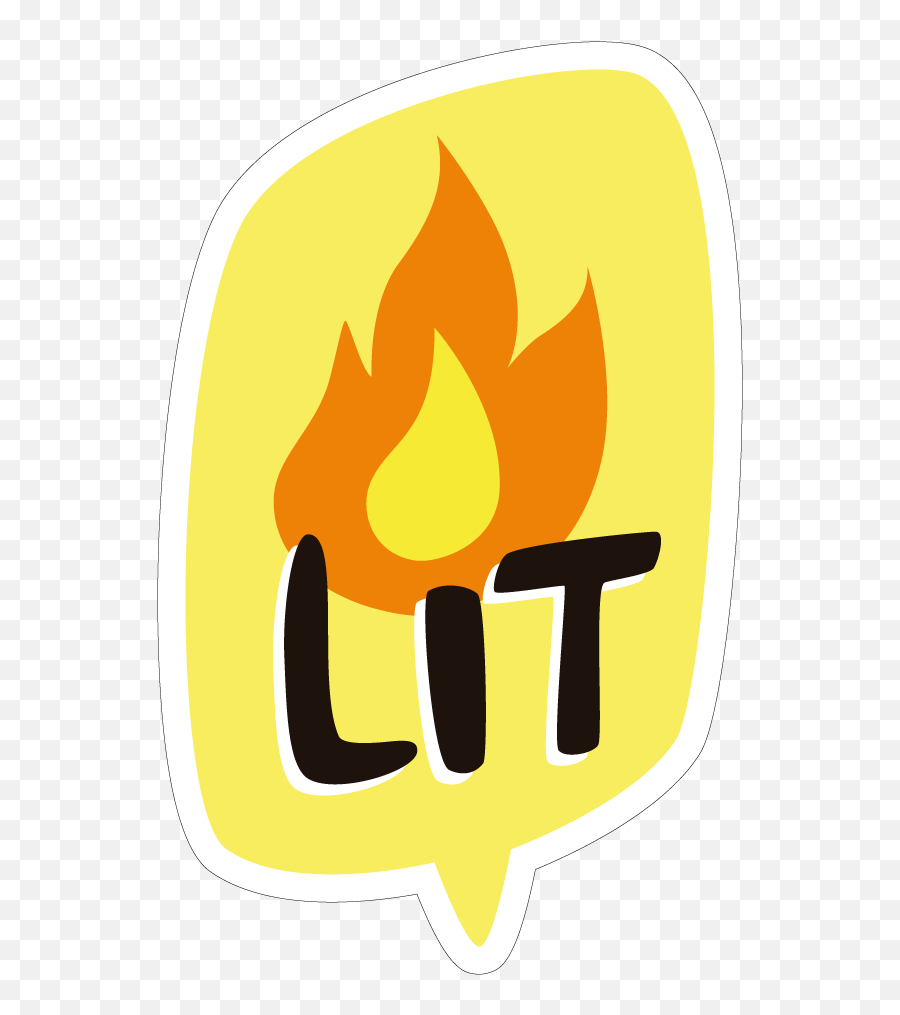 Lit - Lit Transparent Emoji,Word Clipart