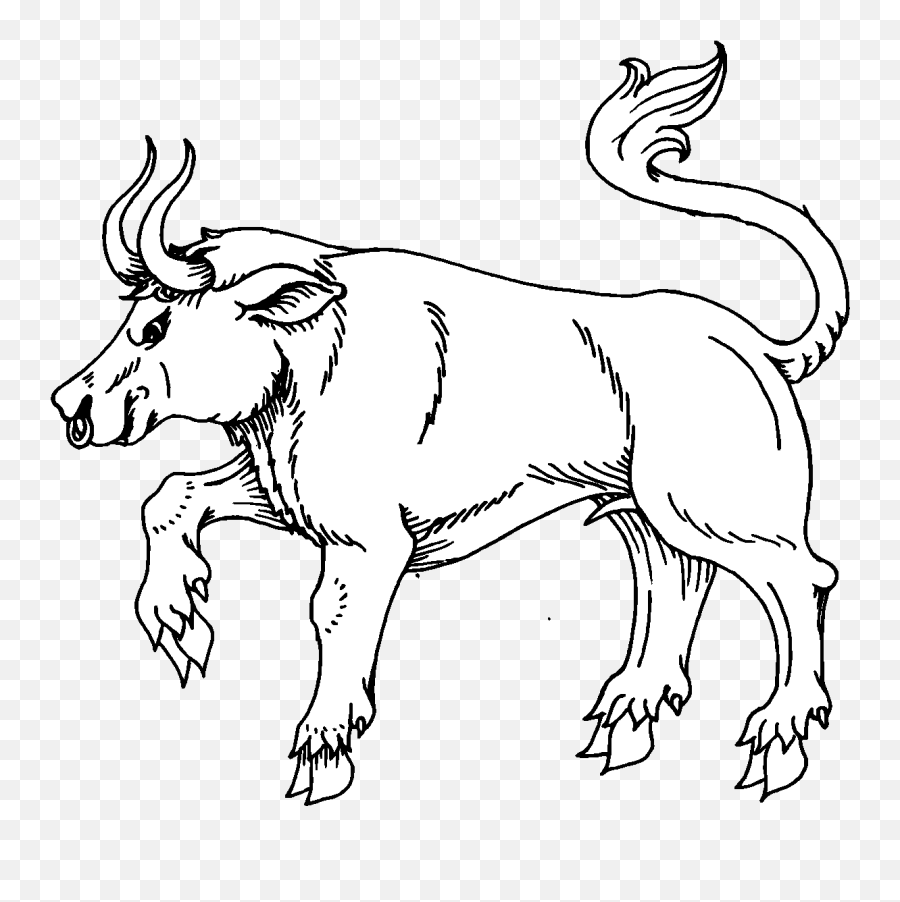 Bull - Traceable Heraldic Art Emoji,Bulls Png