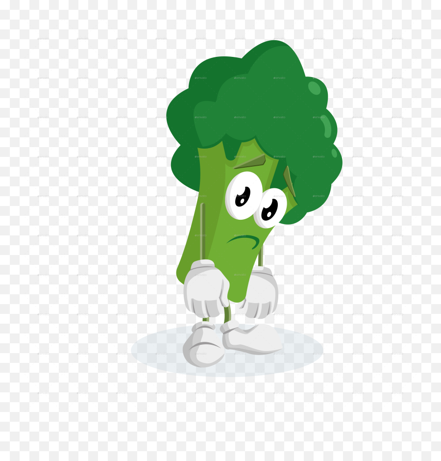 Broccoli Mascot By Artsawomateng Graphicriver Emoji,Broccoli Transparent Background